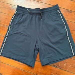 Abercrombie Kids Black Shorts with Logo Trim